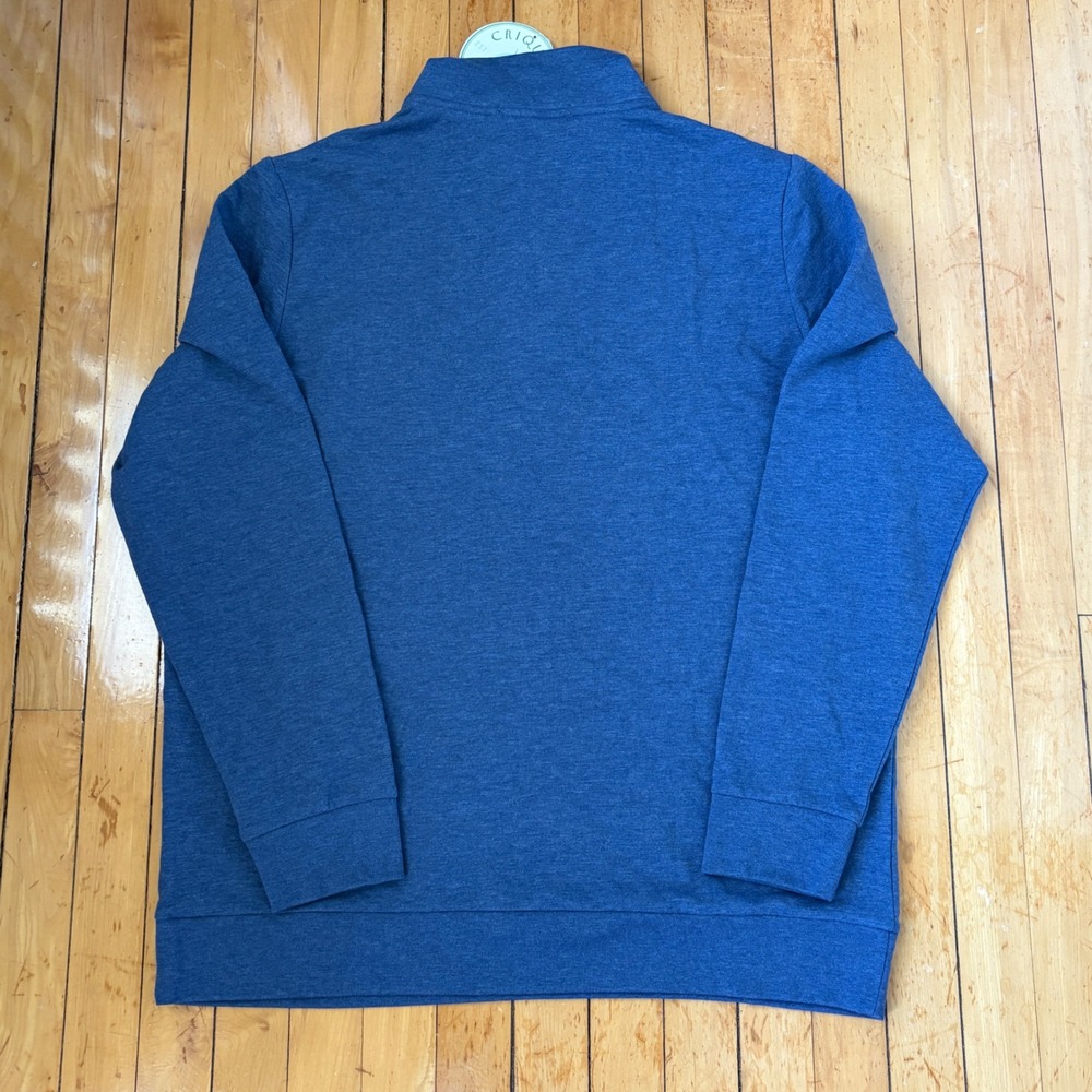 Criquet Pullover Mens XL Blue 1/4 Zip Performance Casual Golf Sweater - Picture 7 of 9